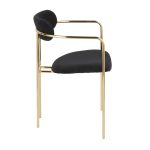 Demi Gold and Black Velvet Contemporary Chairs (Set of 2) 20 Demi Gold and Black Velvet Contemporary Chairs (Set of 2)