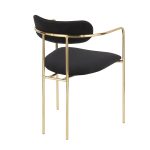 Demi Gold and Black Velvet Contemporary Chairs (Set of 2) 21 Demi Gold and Black Velvet Contemporary Chairs (Set of 2)