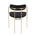 Demi Gold and Black Velvet Contemporary Chairs (Set of 2) 22 Demi Gold and Black Velvet Contemporary Chairs (Set of 2)