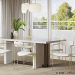 Demi Gold and Cream Velvet Contemporary Chairs (Set of 2)