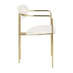 Demi Gold and Cream Velvet Contemporary Chairs (Set of 2)
