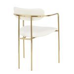 Demi Gold and Cream Velvet Contemporary Chairs (Set of 2)