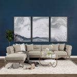 Denali IV 121" Beige Upholstered Wooden Frame Left Four Seater Sectional