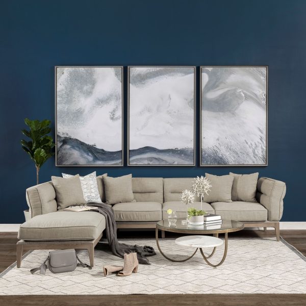 Denali IV 121 Beige Upholstered Wooden Frame Left Four Seater Sectional 1