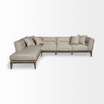 Denali IV 121" Beige Upholstered Wooden Frame Left Four Seater Sectional