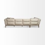 Denali IV 121" Beige Upholstered Wooden Frame Left Four Seater Sectional