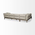 Denali IV 121" Beige Upholstered Wooden Frame Left Four Seater Sectional