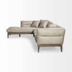 Denali IV 121" Beige Upholstered Wooden Frame Left Four Seater Sectional