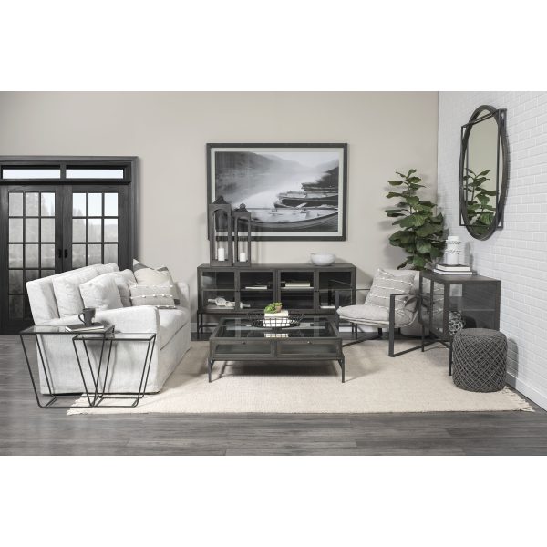 Denly II 92.5 X 38.25 X 34.5 Frost Gray Slipcover Three Seater Sofa 1