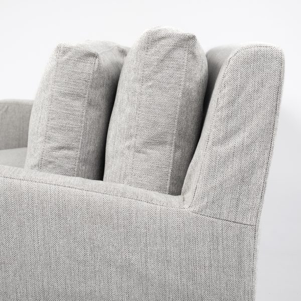 Denly II 92.5 X 38.25 X 34.5 Frost Gray Slipcover Three Seater Sofa 10