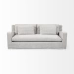 Denly II 92.5 X 38.25 X 34.5 Frost Gray Slipcover Three Seater Sofa