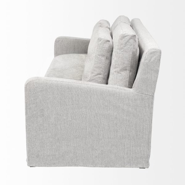 Denly II 92.5 X 38.25 X 34.5 Frost Gray Slipcover Three Seater Sofa 6