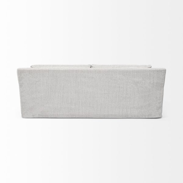 Denly II 92.5 X 38.25 X 34.5 Frost Gray Slipcover Three Seater Sofa 7