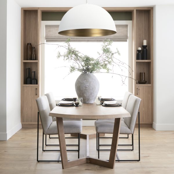 Denver 91.5x38 Rectangular Brown Solid Wood Top Base Dining Table 1