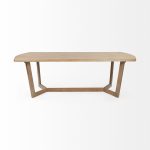 Denver 91.5x38 Rectangular Brown Solid Wood Top & Base Dining Table