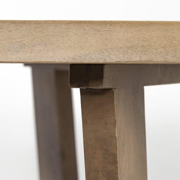 Denver 91.5x38 Rectangular Brown Solid Wood Top Base Dining Table 6