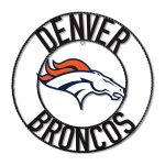 Denver Broncos 24 inch Wrought Iron Wall Art