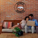 Denver Broncos 24 inch Wrought Iron Wall Art