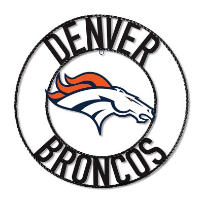 Denver Broncos 24 inch Wrought Iron Wall Art