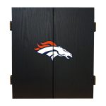 Denver Broncos Bristle Dartboard Cabinet Set