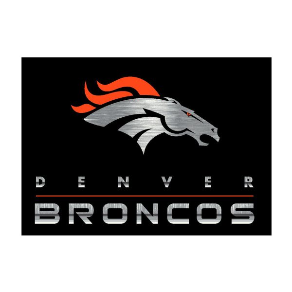 Denver Broncos Chrome 6x8 Area Rug Officially Licensed NFL 1