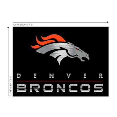Denver Broncos Chrome 6x8 Area Rug Officially Licensed NFL