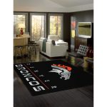 Denver Broncos Chrome 8x11 Area Rug Officially Licensed NFL