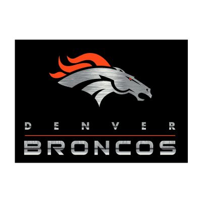 Denver Broncos Chrome 8x11 Area Rug Officially Licensed NFL