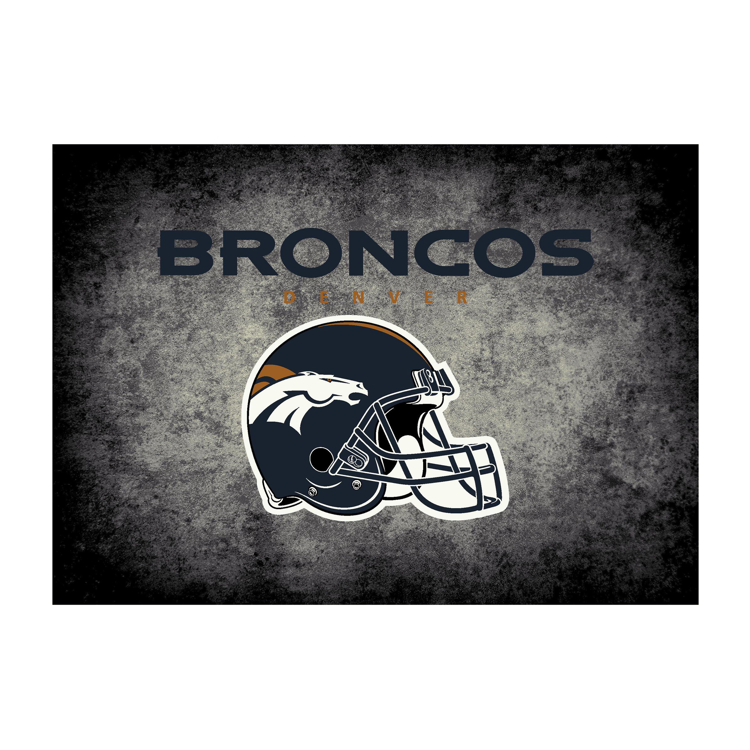 Denver Broncos Distressed 8x11 Area Rug 3 Denver Broncos Distressed 8x11 Area Rug - Image 3