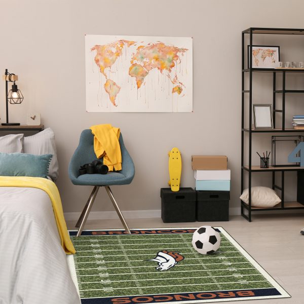 Denver Broncos Homefield 4x6 Football Field Area Rug 4