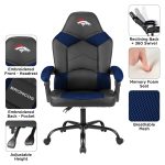 Denver Broncos Oversized Gaming Office Chair with Storage Pouch