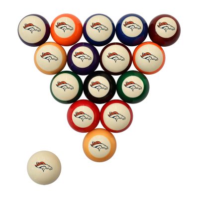 Denver Broncos Polyester Retro Billiard Ball Set NFL Licensed