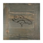 Denver Broncos Reclaimed Pine Wood Side Table with Team Logo