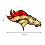 Denver Broncos Recycled Metal Lighted NFL Logo Sign