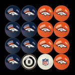 Denver Broncos Regulation Billiard Ball Set