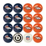 Denver Broncos Regulation Billiard Ball Set