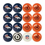 Denver Broncos Regulation Billiard Ball Set