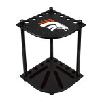 Denver Broncos Solid Wood Corner Cue Rack