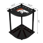 Denver Broncos Solid Wood Corner Cue Rack