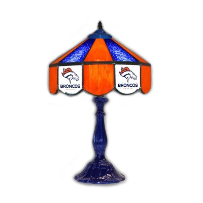Denver Broncos Tiffany Style 21 inch NFL Glass Table Lamp
