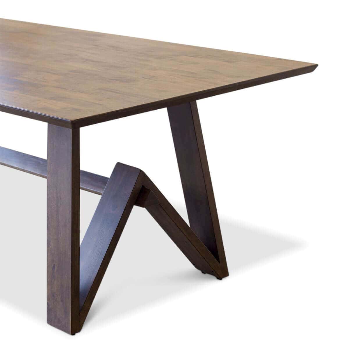 Walnut Mid-Century Modern Solid Wood Dining Table 78 Inches 2 Walnut Mid-Century Modern Solid Wood Dining Table 78 Inches - Image 2