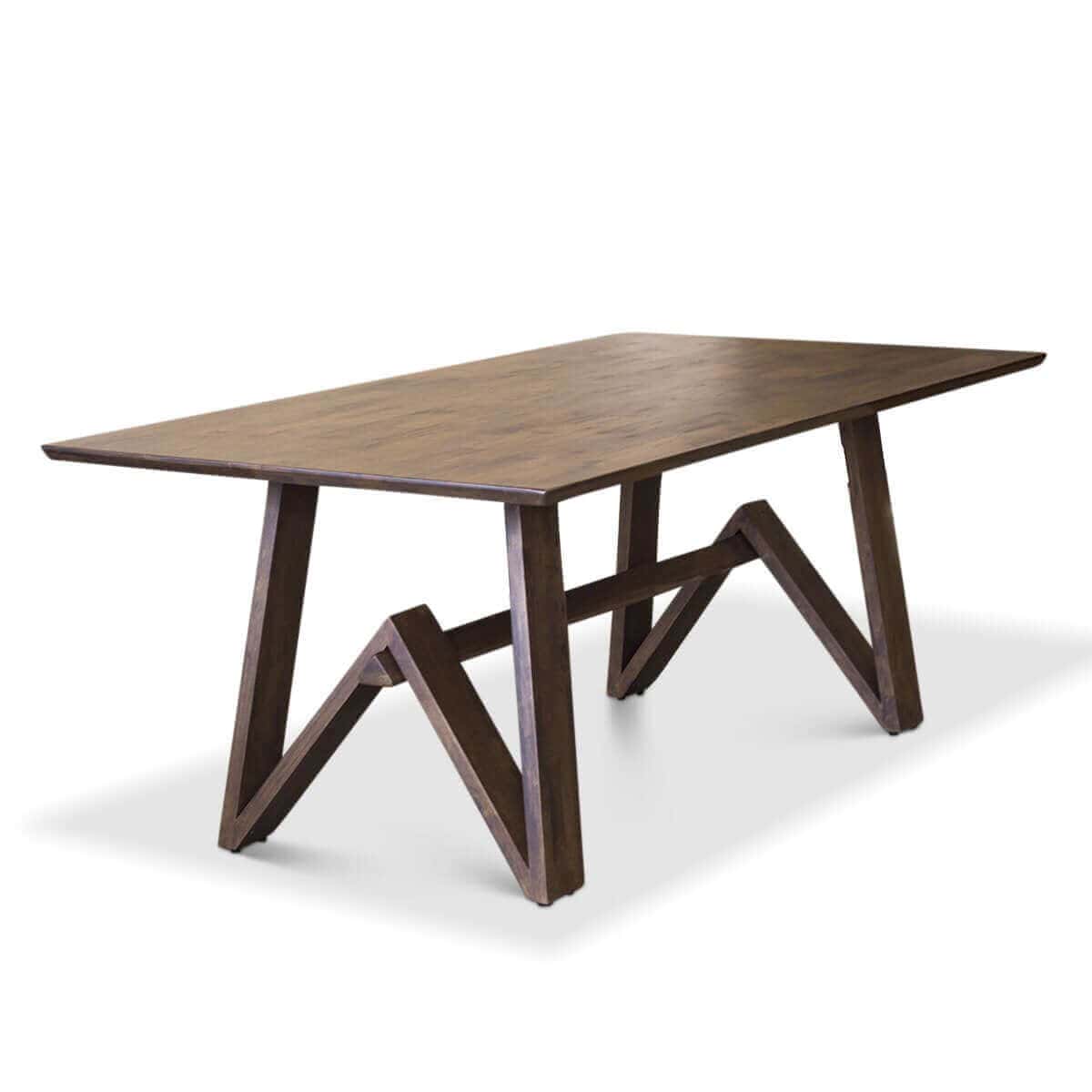 Walnut Mid-Century Modern Solid Wood Dining Table 78 Inches 4 Walnut Mid-Century Modern Solid Wood Dining Table 78 Inches - Image 4