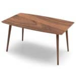 Mid-Century Modern Brown Solid Wood Center Table