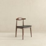 Black Leather Mid-Century Modern Dining Chairs (Set of 2) 9 Black Leather Mid-Century Modern Dining Chairs (Set of 2)