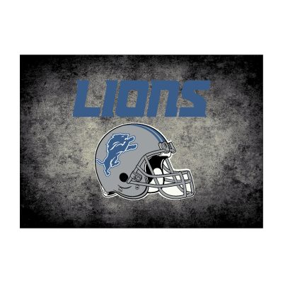 Detroit Lions 8x11 Distressed Area Rug Officially Licensed NFL Rug