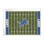Detroit Lions 8x11 Football Field Premium Nylon Area Rug