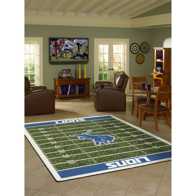 Detroit Lions 8x11 Football Field Premium Nylon Area Rug