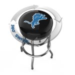 Detroit Lions Chrome Logo American Crafted Bar Stool