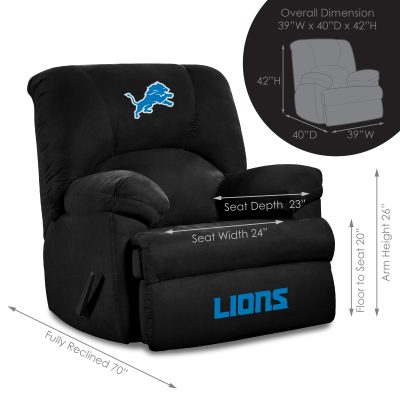 Detroit Lions Embroidered Microfiber Rocker Recliner