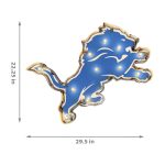 Detroit Lions Lighted Recycled Metal Logo Sign